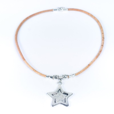 Collana in sughero con pendente stella N-98-5