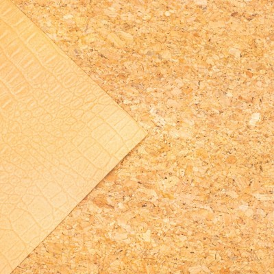 Natural Cork Fabric with Embossed Texture Effect COF-479