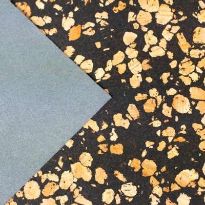 Speckled Black Cork Fabric COF-496