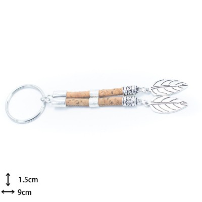 Double trees pendant Simple style handmade keychain  I-015-B-5