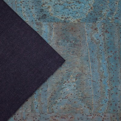 Premium Solid Turquoise Cork Fabric COF-125