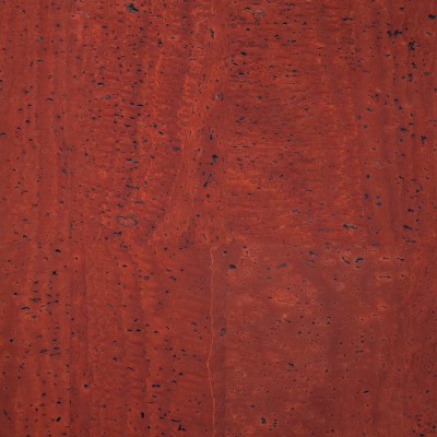 Premium Solid Scarlett Red Cork Fabric COF-155