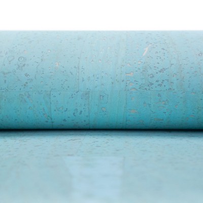 Premium Solid Baby Blue Cork Fabric COF-132