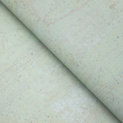 Premium Solid Green Pastel Cork Fabric COF-370