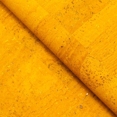 Premium Solid Yellow Cork Fabric COF-369-A