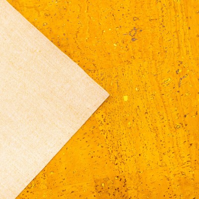 Premium Solid Yellow Cork Fabric COF-369-A