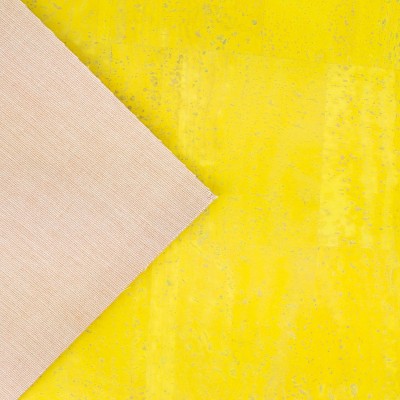 Premium Solid Yellow Pastel Cork Fabric COF-255-A