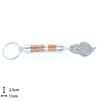 cork with pendant Simple style handmade  keychain  I-014-5