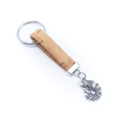 cork handmade  keychain  I-053-MIX-10