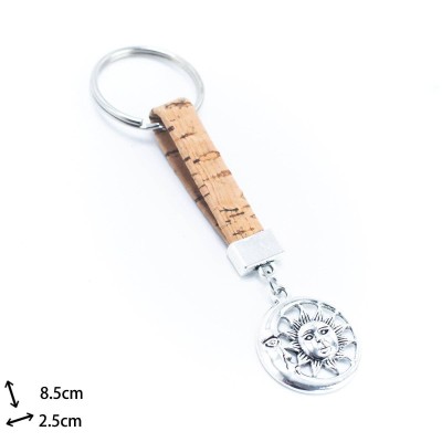 cork handmade keychain  I-080-10