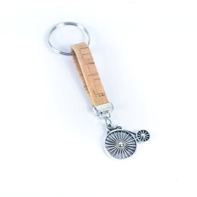 bike Pendant Handmade Cork Keychain I-02-B-MIX-10