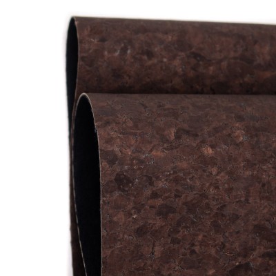 Agglomerate Dark Brown Portuguese cork fabric COF-348