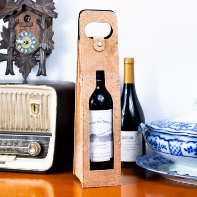 Natural Cork Wine Carrier and Gift Bag L-1069