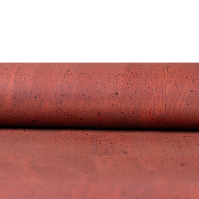 Natural Dark Red Cork Fabric - 0.81mm Thickness COF-591