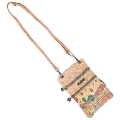 Flash Sale Stylish Cork Crossbody Bag with World Famous City Prints BAGF-098