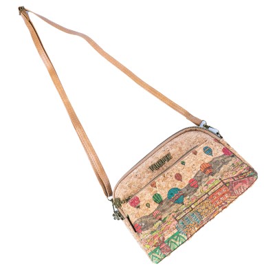 Versatile Cork Crossbody & Clutch Bag with City Landmark Designs BAGF-105