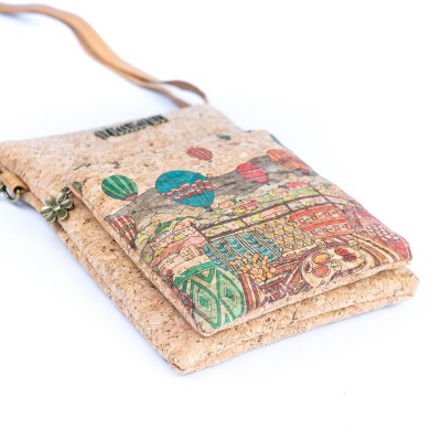 Cork Crossbody & Phone Bag with City Landmark Designs BAGF-095