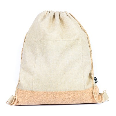 Eco-Friendly Drawstring Bag - Cotton and Cork Combination BAGD-267