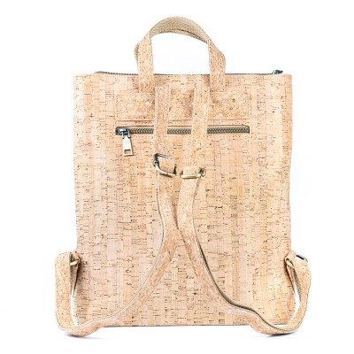 Flash Sale Women's Cork Backpack with Printed Design and Natural Cork Accents BAGD-558