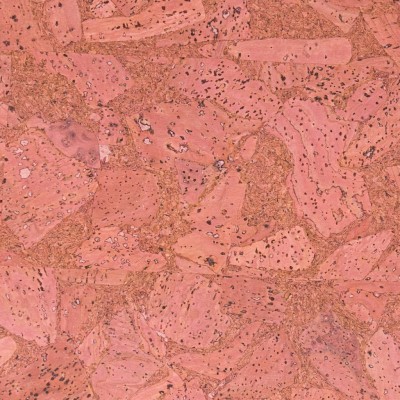 Natural Pink Cork Fabric with Abstract Pattern COF-601