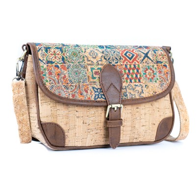 Printed Cork & PU Women's Crossbody Bag BAGD-572