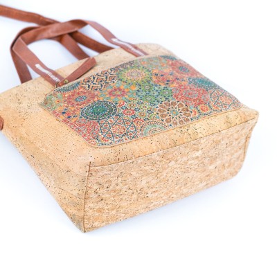 Printed Cork Tote Bag BAGD-568