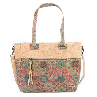 Printed Cork Women's Tote Bag BAGD-567