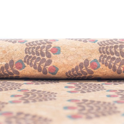 END OF COLLECTION Trio-Flora Blossom Cork Fabric COF-337-A