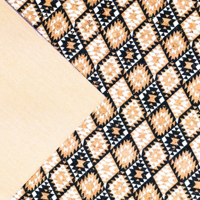 Geometric pattern cork fabric COF-615