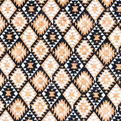 Geometric pattern cork fabric COF-615