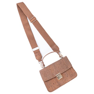 Chic Natural Cork Crossbody Bag with Gold Clasp BAG-2322