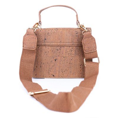 Chic Natural Cork Crossbody Bag with Gold Clasp BAG-2322