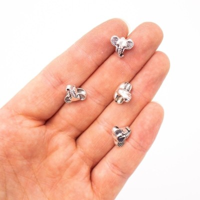 20 pz Per 3mm Rotonda Risultati In Argento Elefante Perline Per Il Braccialetto Risultati Dei Gioielli Fatti A Mano Forniture Ri