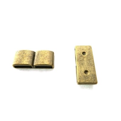 10 pezzi per 10 mm in pelle piatta ottone antico liscio cursore dritto risultati dei gioielli D-1-10-99