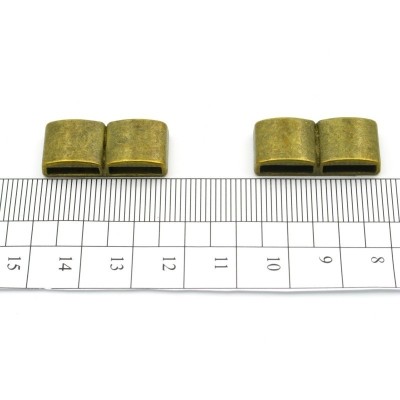 10 pezzi per 10 mm in pelle piatta ottone antico liscio cursore dritto risultati dei gioielli D-1-10-99