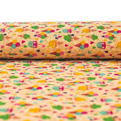 Sweet Popsicle- Printed Cork Fabric- COF-193