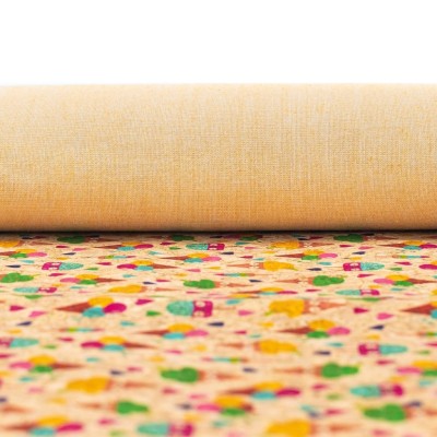 Sweet Popsicle- Printed Cork Fabric- COF-193