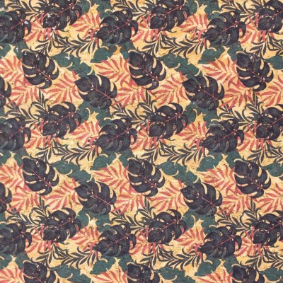 Tropical Fresh- Printed Cork Fabric COF-195