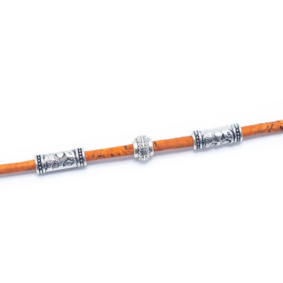 Cordoncino Rotondo In Sughero Arancione COR-202, 3 Mm (10 Metri)