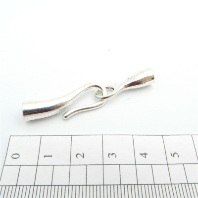 10Pcs for 5mm round leather hook clasp, Antique Silver jewelry supplies jewelry finding D-6-11