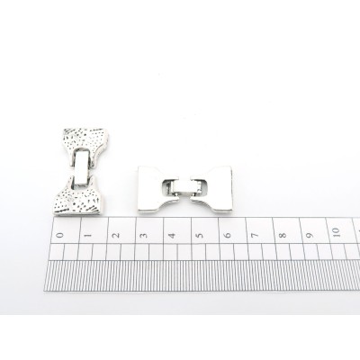 10Pcs for 15mm Flat leather snap clasp, Antique Silver jewelry supplies jewelry finding D-6-23