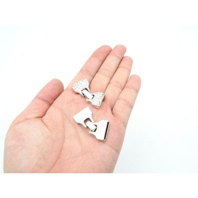 10Pcs for 15mm Flat leather snap clasp, Antique Silver jewelry supplies jewelry finding D-6-23