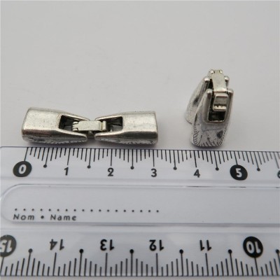 10 Units For 3mm leather clasp, for 5mm flat antique silver snap clasp jewelry finding D-6-102