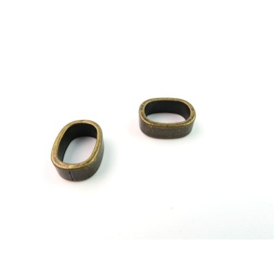 30pcs Round flat Slider, Zamak, Antique Brass, for flat leather, bracelet findings, Jewelry Findings & Components D-2-8