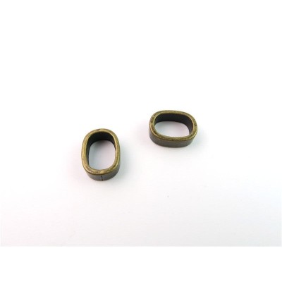 30pcs Round flat Slider, Zamak, Antique Brass, for flat leather, bracelet findings, Jewelry Findings & Components D-2-8