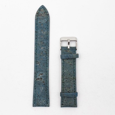 Cork turquoise color watch strap E-020-18/20