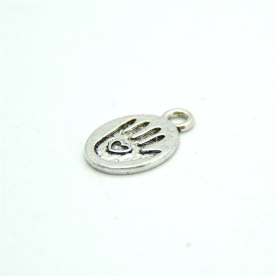 40 units Pendant antique sliver made with love hands charms Pendants Jewelry Findings & Components D-3-333