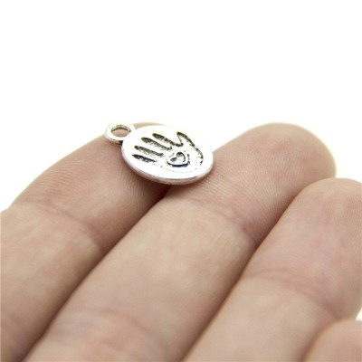 40 units Pendant antique sliver made with love hands charms Pendants Jewelry Findings & Components D-3-333