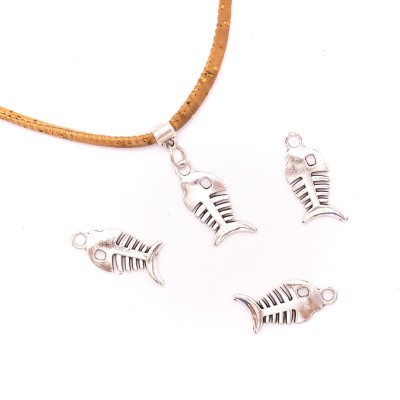 10 units 3x10mm Pendant antique silver Little Fish jewelry pendant Jewelry Findings & Components D-3-454