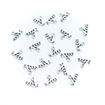 20 units Pendant antique silver jewelry Small love pendant Jewelry Findings & Components D-3-516